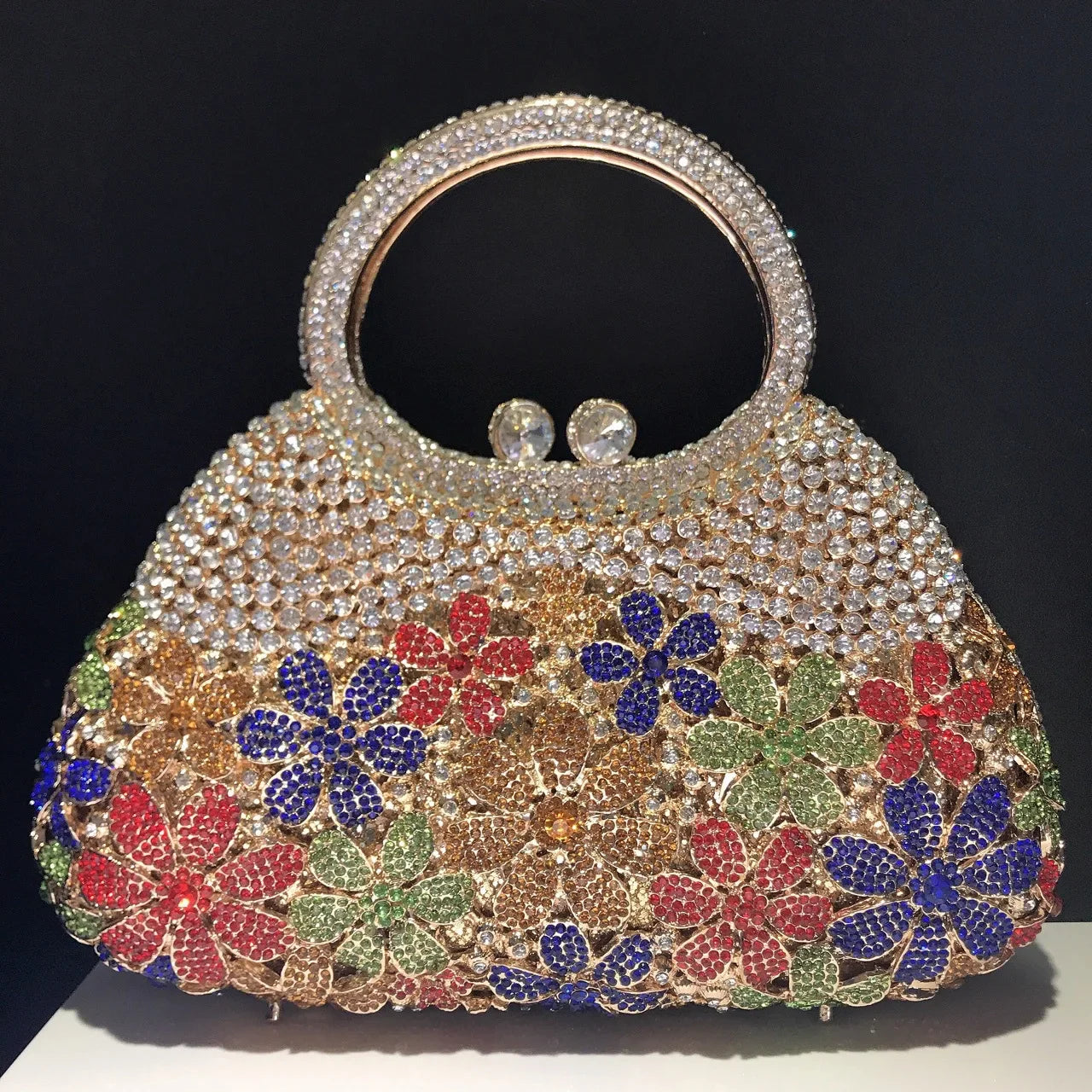 Daisy Flower Rhinestone Tote Bag Crystal Women Evening Bags Luxury Designer Party Banquet Clutch Purse Fashion Diamone Handbag