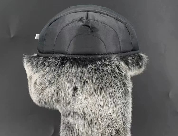 Men's Winter Trapper Aviator Trooper Earflap Warm Russian Waterproof Ski Hat Bomber Cap Russian Warm Ear Protectors Hats