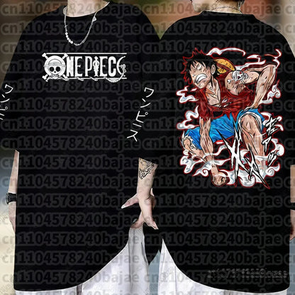 One Piece Monkey D Luffy Anime T Shirt Men Women Summer Cotton Short Sleeve Tee Cartoon Print Streetwear Casual Graphic Top 2026