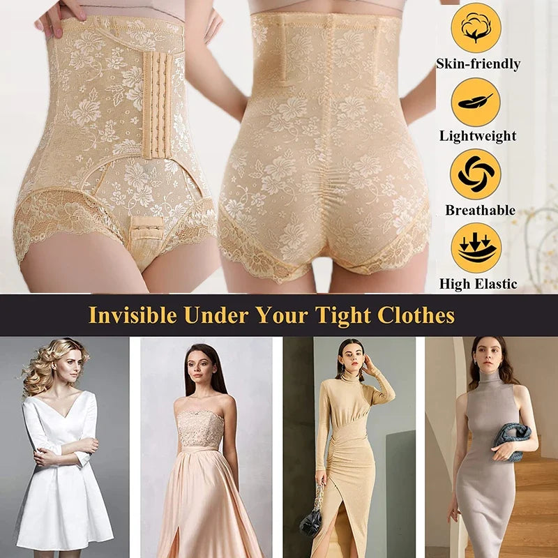 Lace Body Shaper Panties Shapewear Underwear High Waist Tummy Control Body Shaper Underwear Panties Slimming Waist