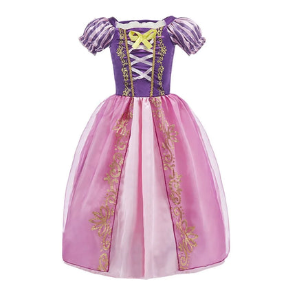 Girls Little Mermaid Aurora Costume Children Ariel Sleeping Beauty Dress Kids Peach Wedding Pink Fantasy Princess Disguise