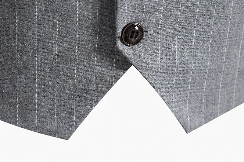 Men's Suit Vest Striped Single Breasted Waistcoat Stylish Mail Suit Retro Vest Wedding Business Banquet Daily Groomsman Uniform