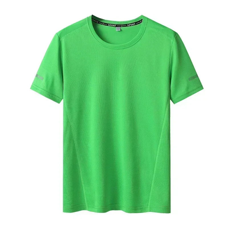 3pcs Summer Sport T-shirt for Men Plus Size 6XL/7XL Quick Dry Tees Oversized Round Neck Short Sleeve Fitness Running T-shirt