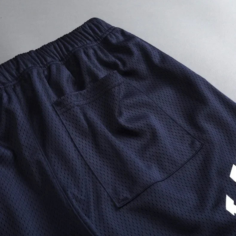 Mens Summer Streetwear Sports Casual Motorcycle Shorts Gym Fitness Mesh Quick Dry Running Beach Basketball Jogger Short Pants