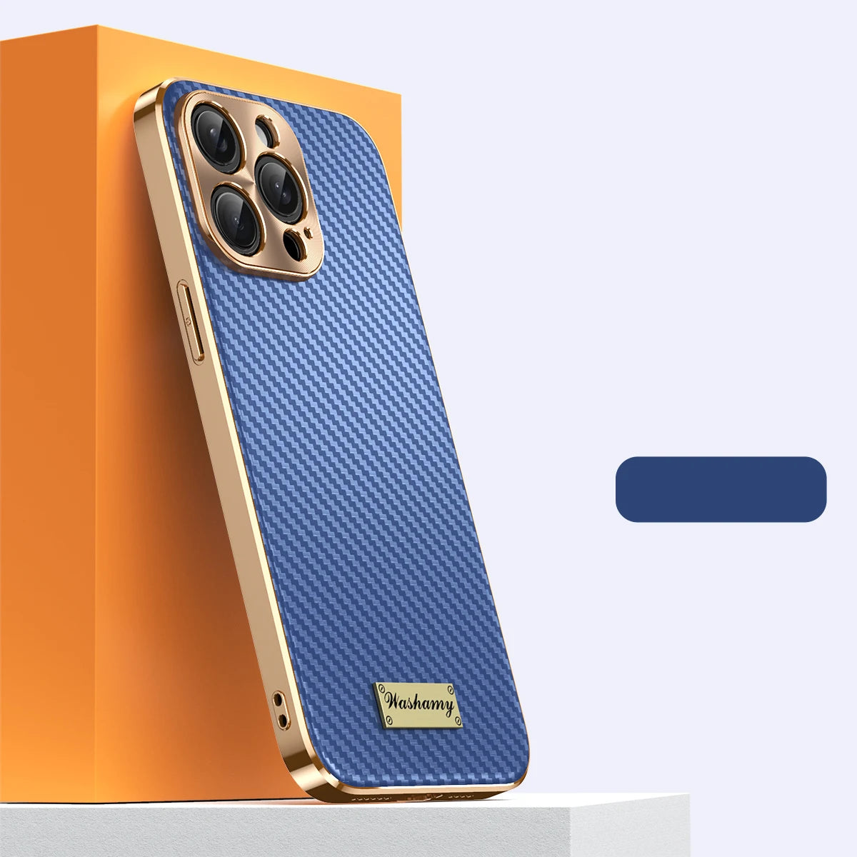 Luxury Plating Leather Carbon Fiber Texture Phone Case For iPhone 17 16 15 14 13 Pro Max Plus 17Air Alloy Lens Shockproof Cover