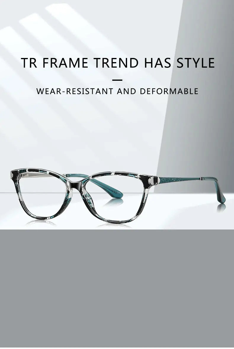 Classic Square Anti Blue Light Blocking Reading Glasses Women Prescription Glasses Computer Lightweight Eyeglasses LS231