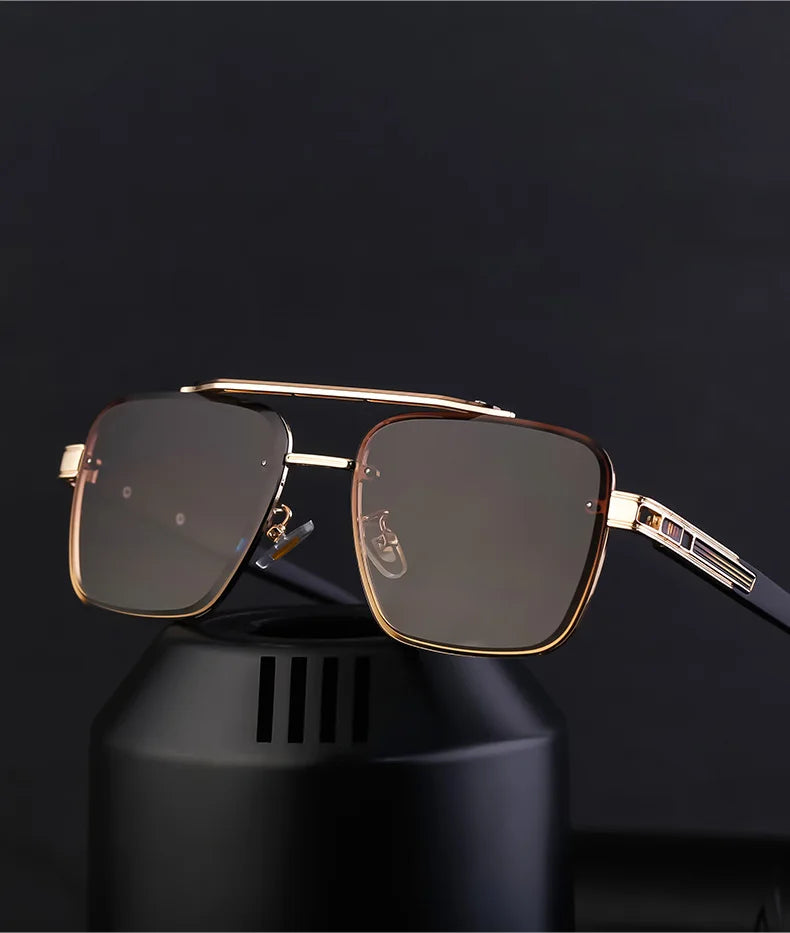 2025 Square Sunglass Men Luxury Sunscreen Rimless Sunglasses Women Vintage Fashion Glasses Gafas De Sol Hombre Lunette De Soleil