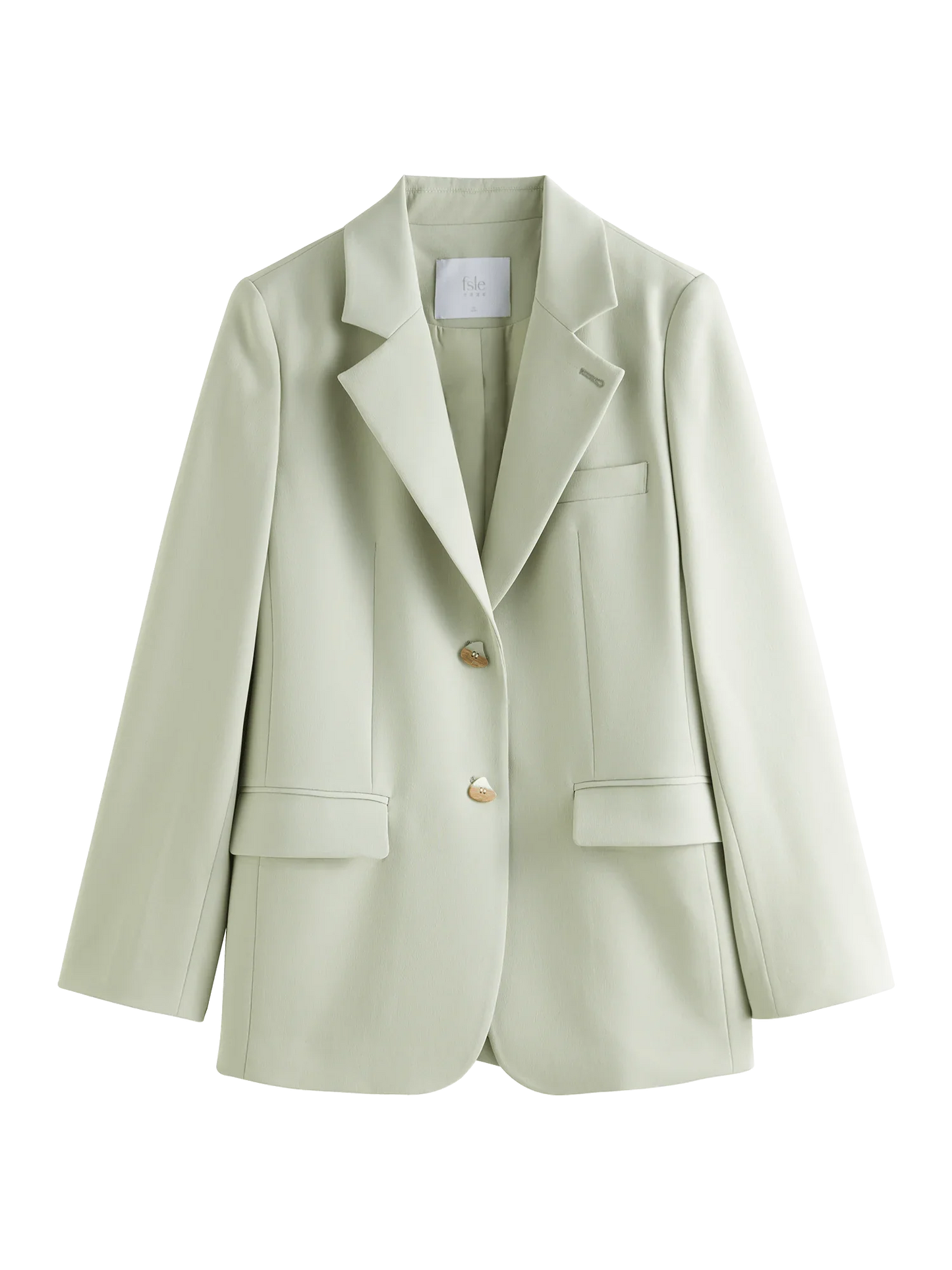 Versatile Elegant Style Blazer Jacket for Women 2025 New Arrival Unique Design Office Loose Top Green Chic Coat 25FS11075