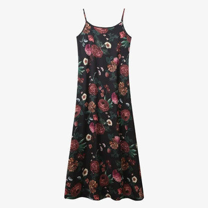 AS AW25 woman clothing mockneck + elegance slip satin dress matching look adjustable maxi floor length lady wear
