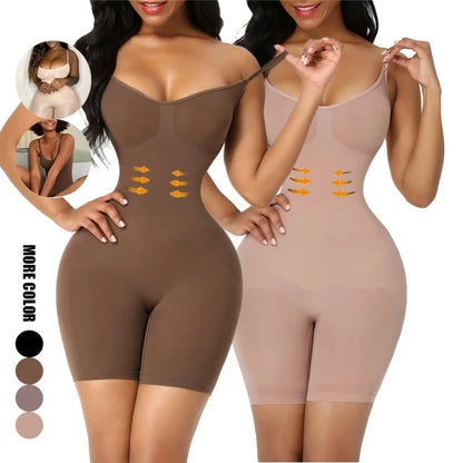 Women Seamless Shapewear Bodysuit Push Up Tummy Control Waist Trainer Butt Lifter Slimming Full Body Shaper For Daily Wear