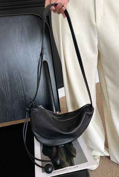 Genuine leather dumpling bag Shoulder Bag Handbag Women's Crossbody Bags Cowhide 2026 large capacity shell-shaped bag