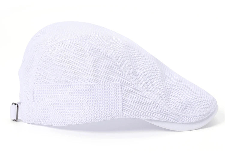Summer Mens Hats Breathable Mesh Newsboy Caps Outdoor Baker Boy Boinas Cabbie Hat Fashion Driving Flat Cap For Women