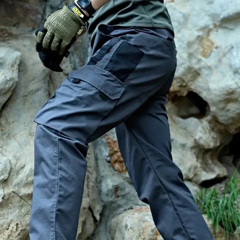 Men's Tactical Pants Outdoor Work Casual Cargo Trousers Waterproof Multi-pocket Wear-Resistant Outdoor Training Trousers
