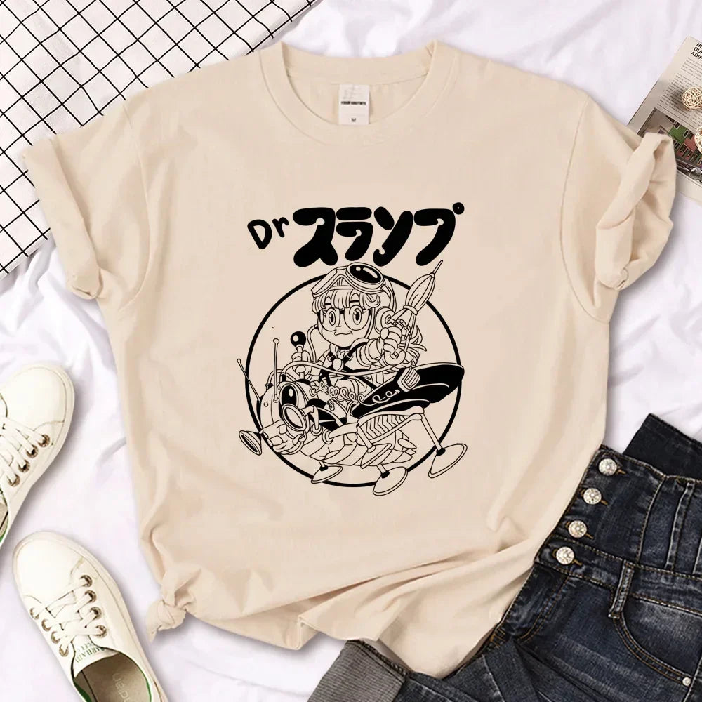 Arale T-shirt female designer Japanese women's casual loose fitting T-shirt girl designer Harajuku clothing