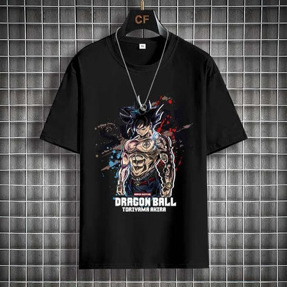 2026 Summer Dragon Ball Z Summer Trendy Short Sleeve Loose Fit T-Shirt Collaborative Release Bird Mountain Memorial Anime Goku