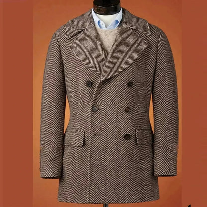 Men's Casual Blazer Herringbone Slim Fit Single Breasted Stylish Comfortable Jacket Men's Coat Double Breasted Blazer Men's Suit
