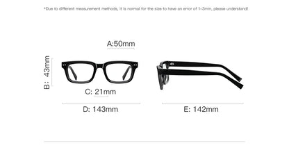 Men's glasses Square Classic Business Anti-Blue Light Reading Glasses Myopia Hyperopia Prescription Customized PFD2189
