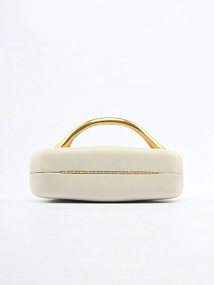 Metal Closure Clutch Evening Bags For Women Luxury Designer Handbag MINI wallet Vintage Elegant Oval Box Chain Strap Shoulder