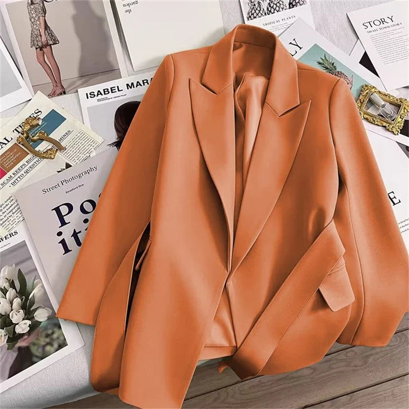 New 2026 Women's Blazer Coat Spring Autumn Korean version Self Cultivation Suit Jacket Temperament Versatile Female Suit Top