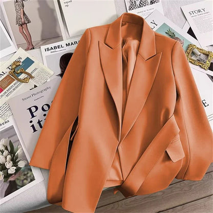 New 2026 Women's Blazer Coat Spring Autumn Korean version Self Cultivation Suit Jacket Temperament Versatile Female Suit Top