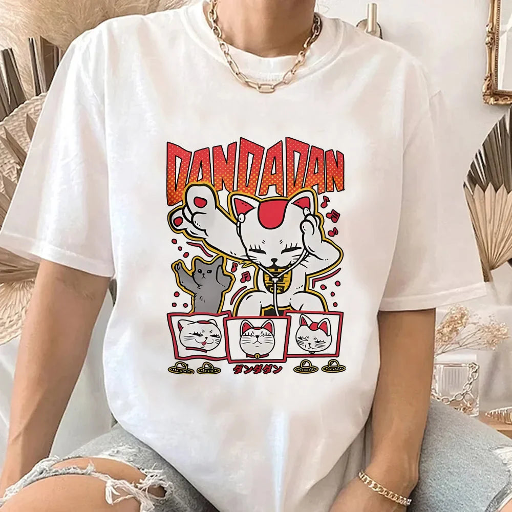 Dandadan tshirt women Trendy Pastel Classic 80s korean clothes Breathable t shirt anime Pop Culture kawaii Breathable