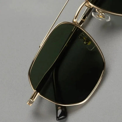 Top Quality Pure Titanium Pilot Polarized Sunglasses Men Outdoor Driving Night Vision Shades Anti-Glare Fishing UV400