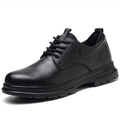 Fashion 2026 Genuine Leather Waterproof Men Safety Shoes Boots Work Sneakers Indestructible Steel Toe Nail Proof Male Footwear