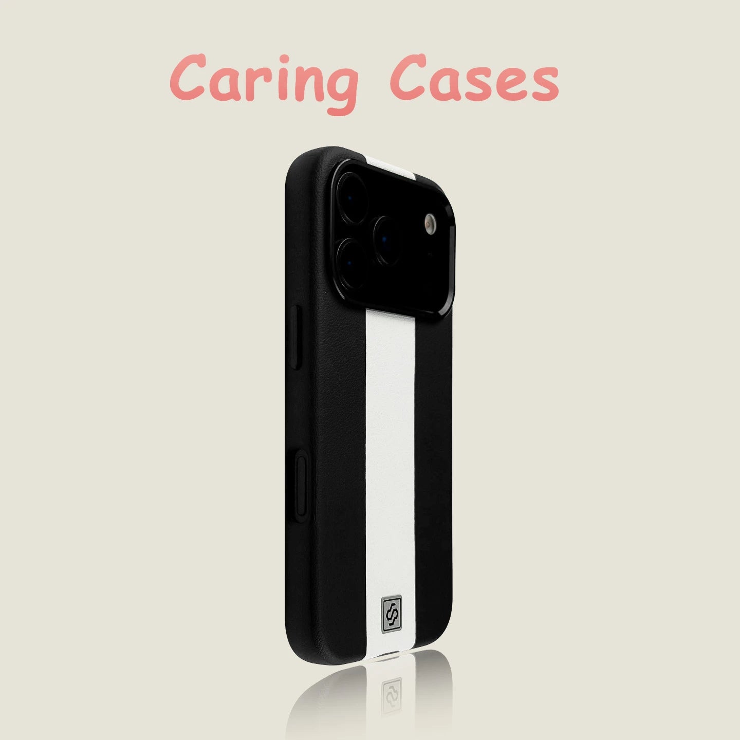 For iPhone 17 Pro Max Case Black Orange Stripe Magnetic Leather Rugged Compatible with iPhone 16 15 14 13