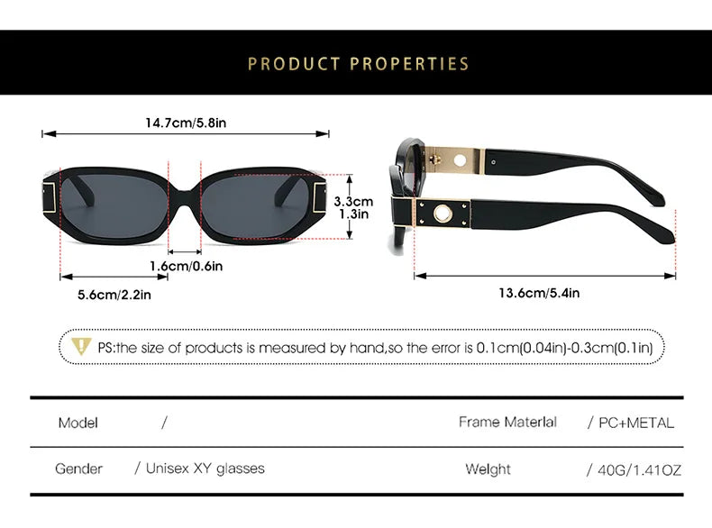 European American Polygon Small Sunglasses UV Protection Sun Glasses Multi Color Lens Women Street Fashion Outdoor Beach Shades