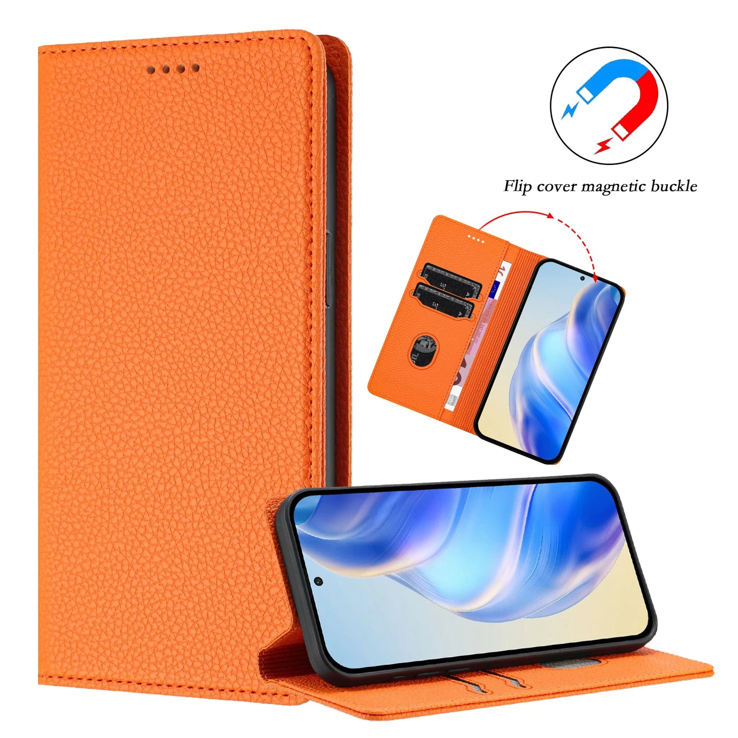 Flip Case For iPhone 16 Pro 15 14 Plus 13 11 Pro Max 12 Mini XR XS 7 8 6S Card holder Magnetic Leather Wallet Satnd Phone Cover