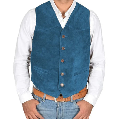 Men Vest Black Single Solid Button Frosted Velvet Waistcoat For Banquet Birthday Wedding Business Work Daily Set Men Suit Vest