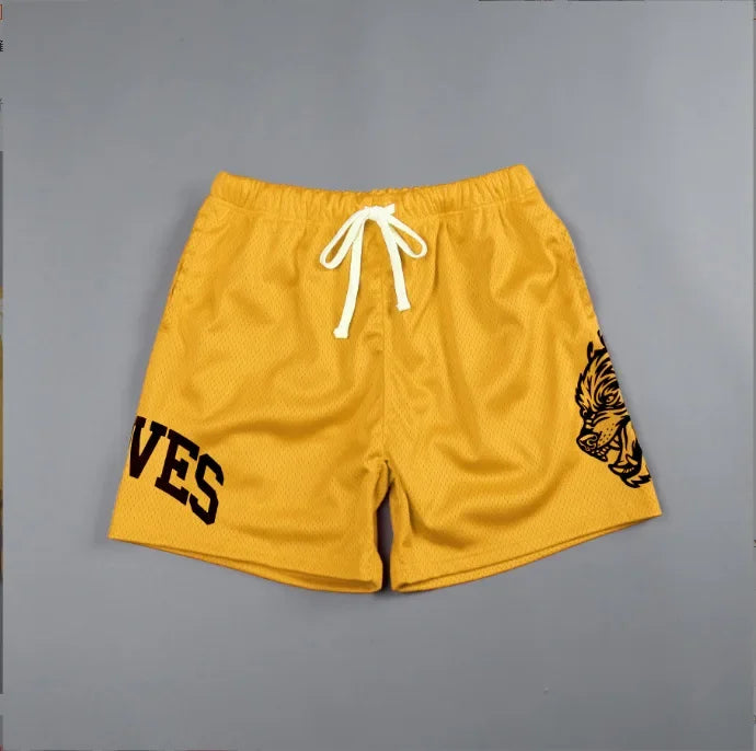Mens Summer Streetwear Sports Casual Motorcycle Shorts Gym Fitness Mesh Quick Dry Running Beach Basketball Jogger Short Pants