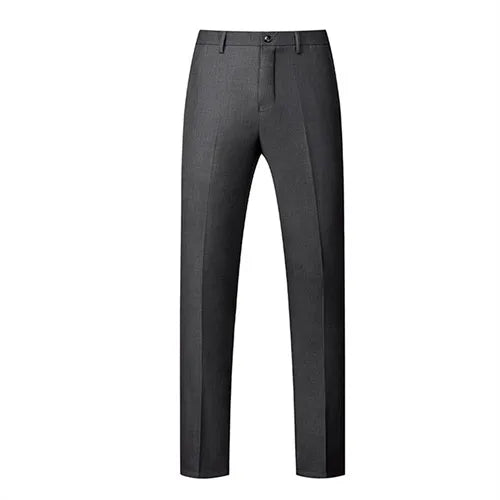 2026 New Men's Rose Red Trousers, Asian Size Blue Formal Pants, Black Pantalon Hombre.