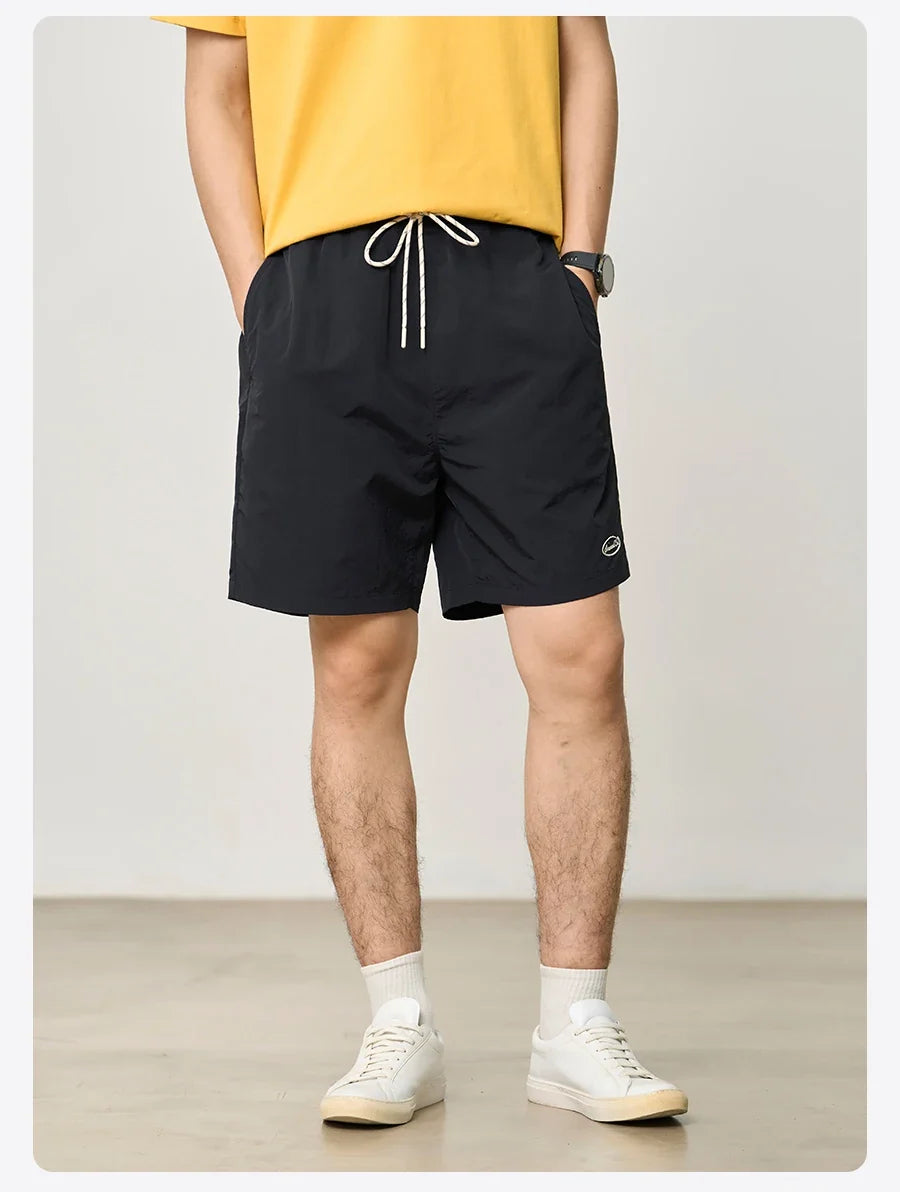 Quick Dry Nylon Shorts Loose Fit 130gsm Lightweight Summer Men's Essential Daily Wear Breathable Beach Shorts For Men