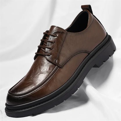 British Style Business Derby Shoes for Men Spring Summer Breathable Dress Shoes Male Fashion Casual Leather Wedding Shoe Man