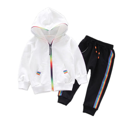 Spring Autumn Baby Girl Clothes Suit Boys Clothing Children Hooded Jacket Pants 2Pcs/Sets Toddler Sports Costume Kids Tracksuits