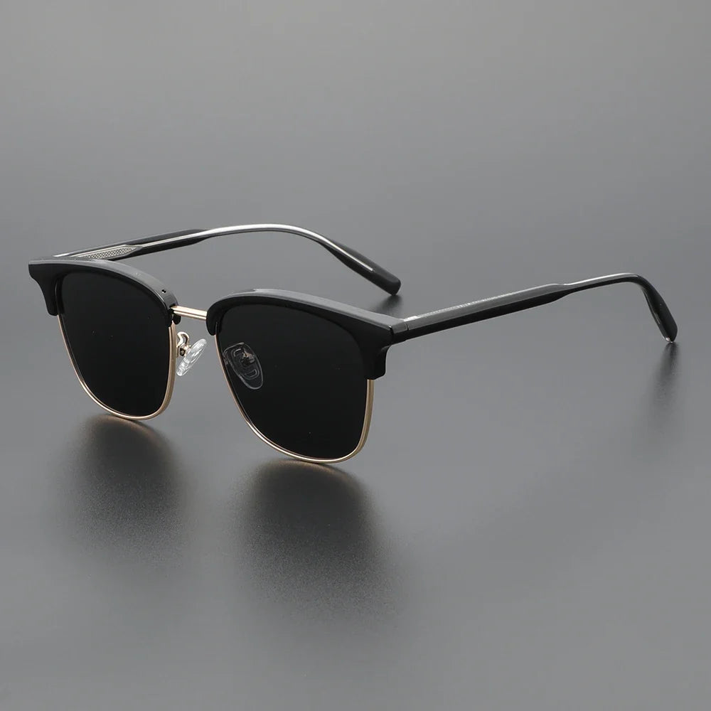 Europe and The United States Retro Sunglasses Classic Large Frame Men's Sunglasses Polarized UV Protection Travel Shading Mirror
