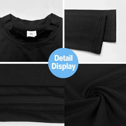 Men Running T-shirts Compression Long Sleeve Sport Shirts Fitness Tight Training Jogging Tees Gym Sportswear Quick Dry Rashgard