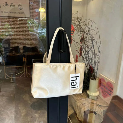 Luxury Premium Designer Elegant Womens Silk Satin Small Tote Solid Color Shoulder Underarm Purse Versatile Fashion Commuting Bag
