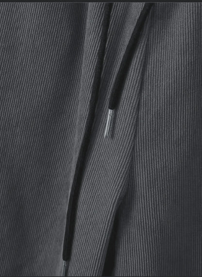 Men's suit Solid color corduroy suit Long sleeve shirt and pants casual suit