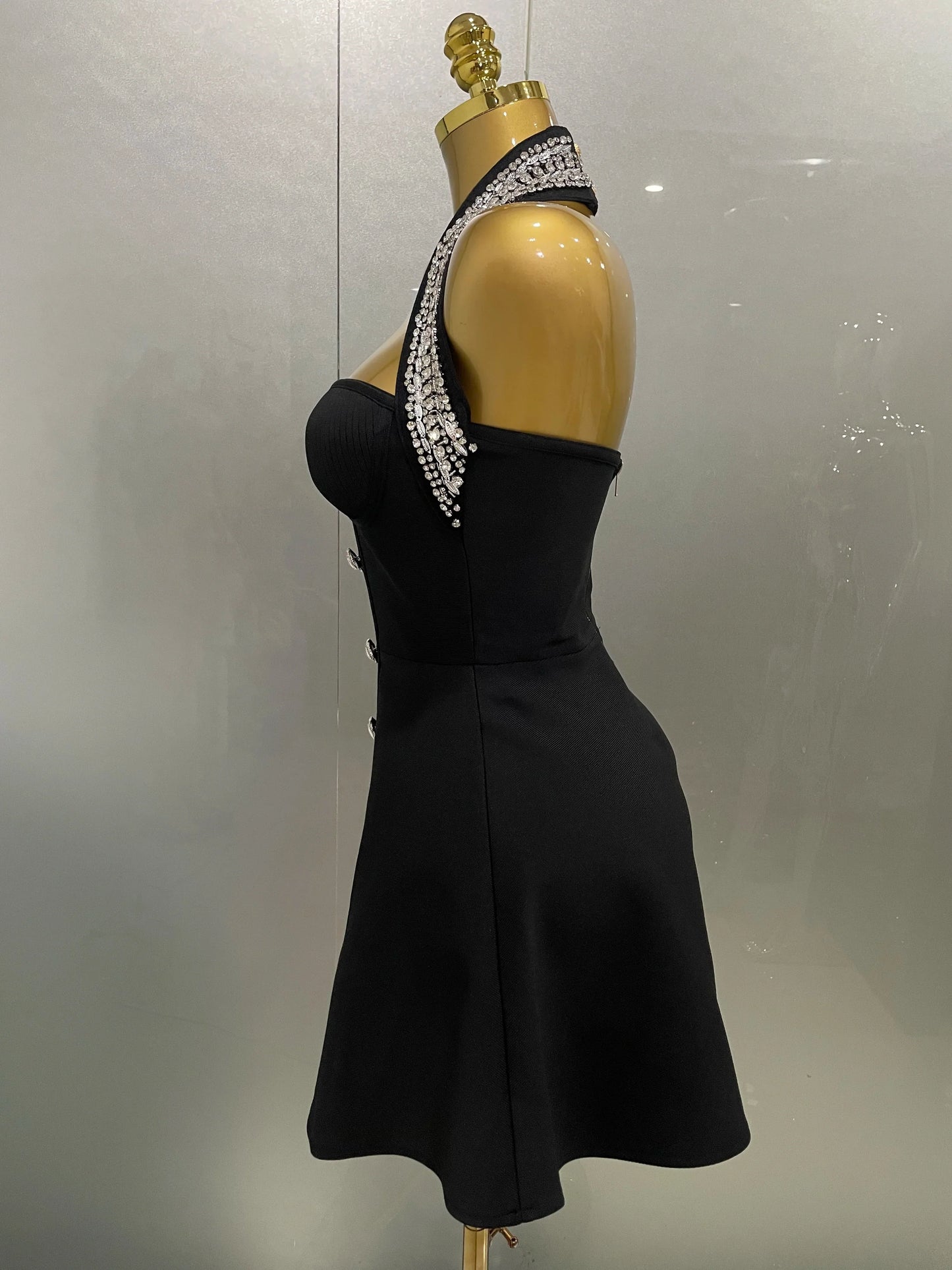 2025 Women Black Sexy Off the Shoulder Shinning Crystal Bodycon Bandage Long Dress Gloves Elegance Celebrate Evening Party Dress