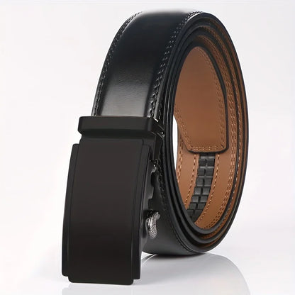 Ratchet Belt For Men, Men's Genuine Leather Cowhide Belt, For Dress Pants, Adjustable Belt