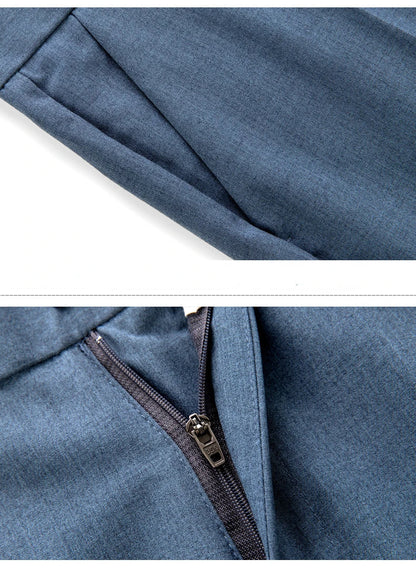 Jacket+Vest+Pants / 2023 High Quality Men Slim Suit Formal Business Groom Wedding Social Dress Blue Grey High-end Casual Tuxedo