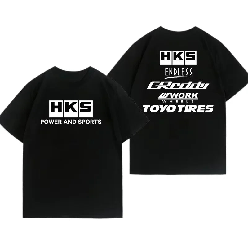 2025 Japan JDM Modified Car HKS ENDLESS Work Pure  Tshirt Men Women Short Sleeve Big Size Crewneck Top Man Tees Unisex