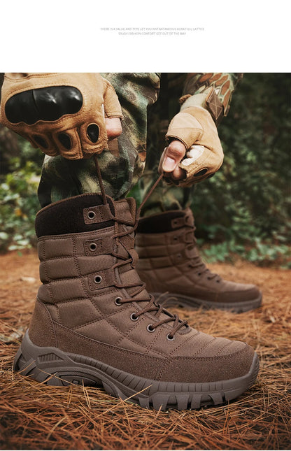 Men's Tactical Boots Ankle Outdoor Hiking Desert Boots Sports Climbing Shoes Military Work Waterproof Work Safety Hunting Shoes