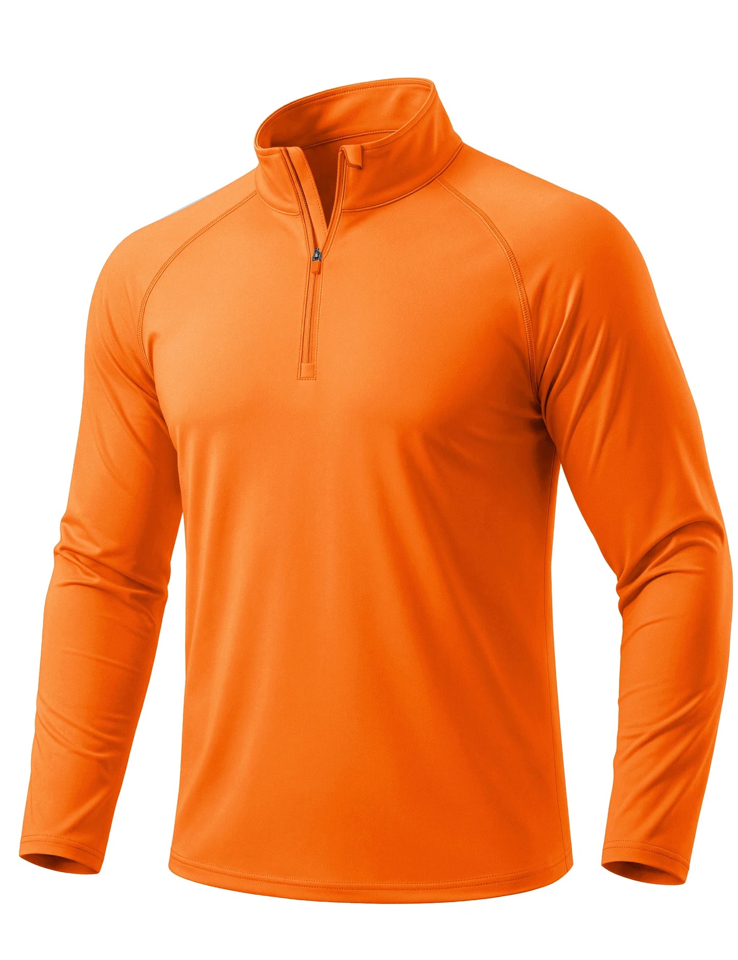 Men's Lightweight Long Sleeve T-Shirt UPF50+ Sun Protection Quick Dry Zip Neck Casual Summer Top