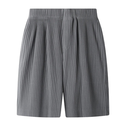 Pleated Shorts For Men Five-point Pants Baggy Casual Sports Shorts Japanese Pleated pants