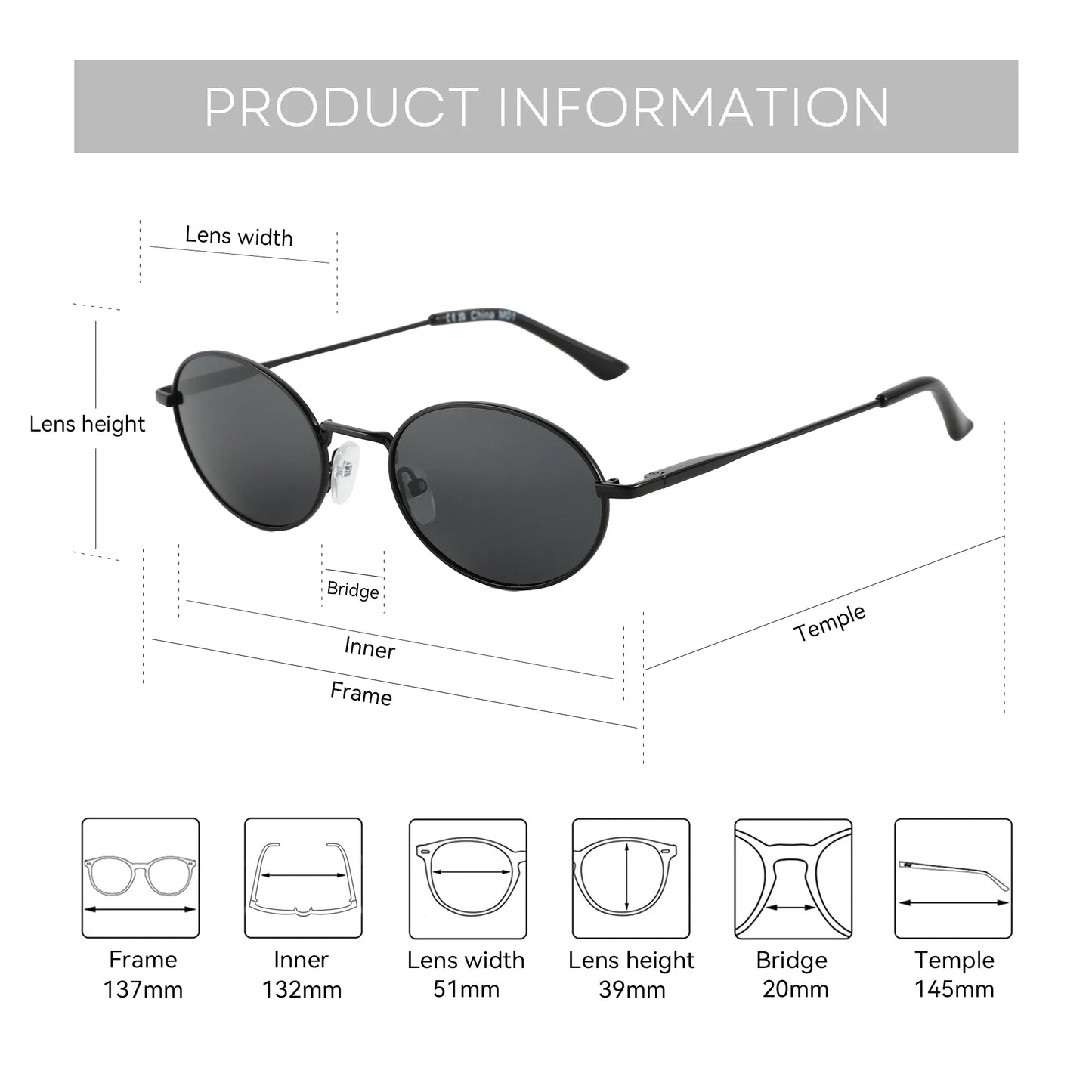 Retro Oval Polarized Sunglasses for Women Men Trendy Round Y2k Sunnies Small 90s Style Vintage Shades Sun Glasses