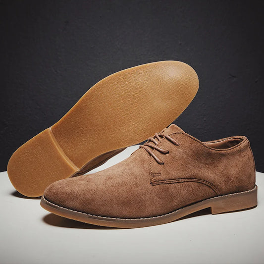 Luxury Men Derby Shoes High Quality Suede Leather Shoes for Men Business Casual Shoes Lace-Up Men Party Wedding Shoes Large Size