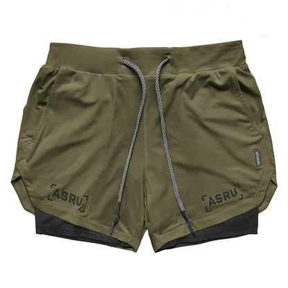Men's Summer Quick Dry Running 2 in 1 Shorts Sports Jogger Short Pants Male Gym Fitness Workout Sweatpants Plus Size M-5XL